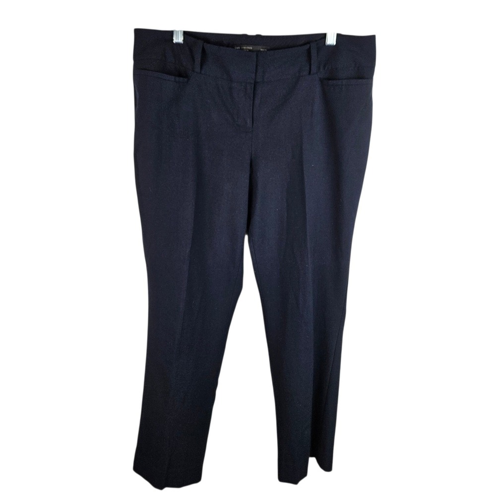The Limited Dress Pants Women 14 Navy Blue Drew Fit Straight Leg Stretch